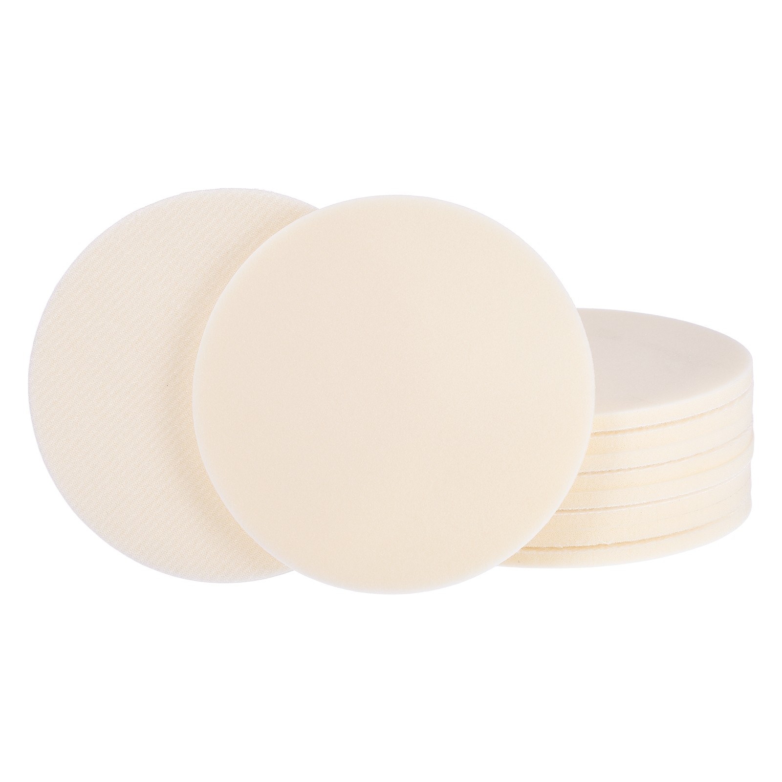 10 Pcs 2000 Grit 5 Inch Hook and Loop Sponge Sanding Disc for Sander, White