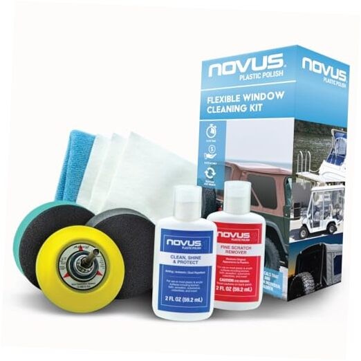 Plastic Polish | Flexible Window Kit | One 3” Backing Pad for Drill, One 3”