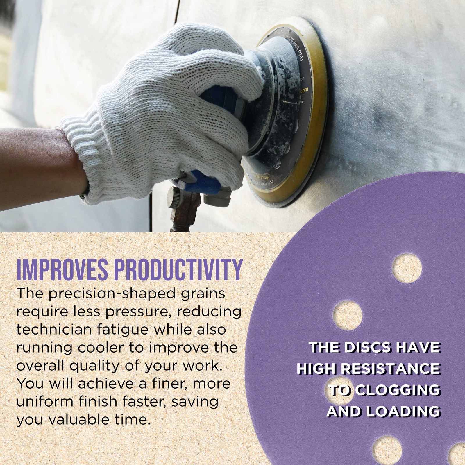 800 Grit 5″ Ceramic Sanding Discs, 8-Hole, Box of 50 – Hook & Loop Sandpaper