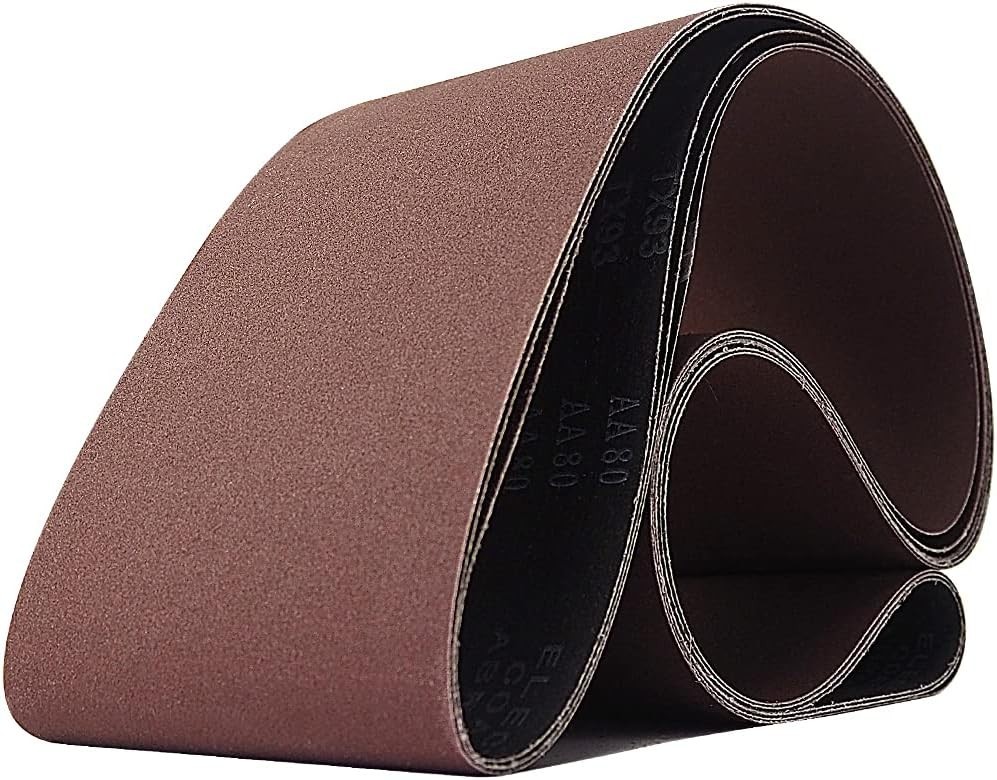 Versatile 3-Pack Sanding Belt Set – 6×89 Inch Aluminum Oxide, 80/120/240 Grit