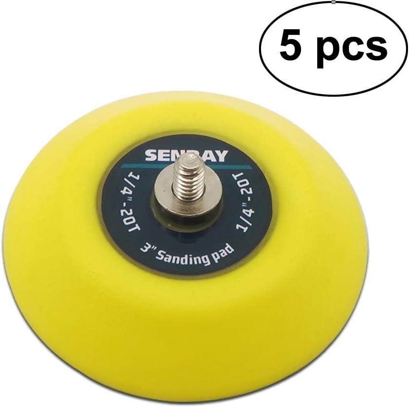 5Pcs 3-Inch Hook and Loop Backing Pad Sanding Pads for Dual Action Orbital Sande