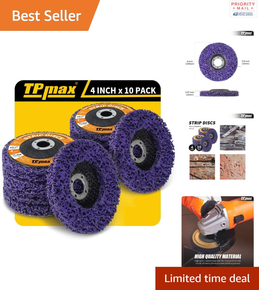 10 Pack Coarse Grit 4 Inch Stripping Discs Diamond for Grinding and Rust Removal