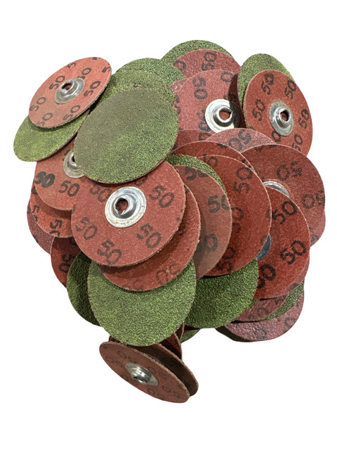 Norton 2″ Quick Change Sanding Disc 50 Grit Neon 60 Pack