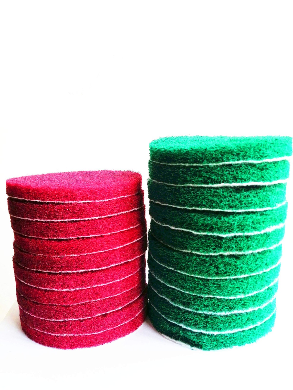 20 Pieces Scrub Pads Drill Power Brush Tile Scrubber 4 Inch, Red Green