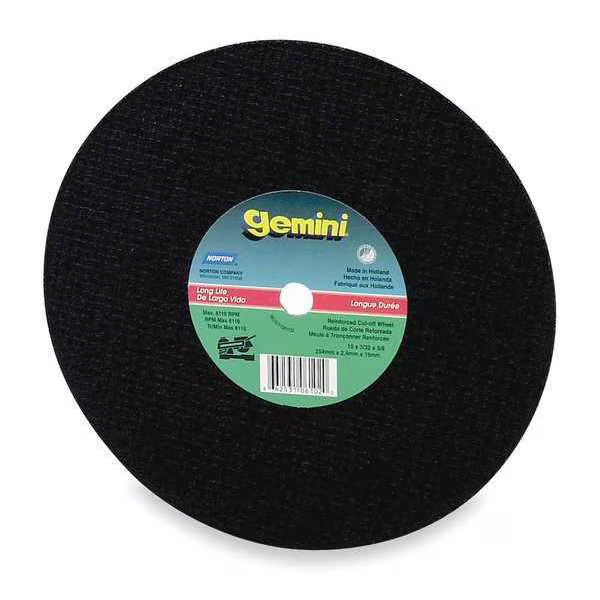 Abrasive Cut-Off Wheel, Type 1, 16 in Dia, 0.1563 in Thick, 1 in Arbor Hole