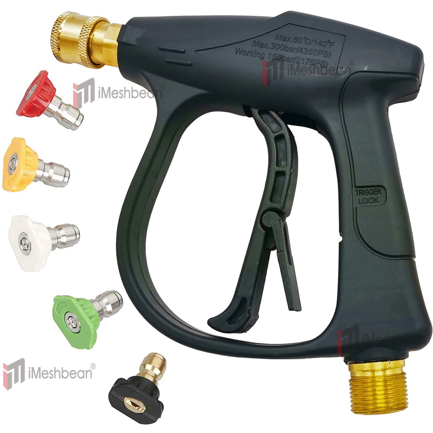 1/4″ High Pressure Washer Gun 3000 PSI Car Wash Foam Spray Short Wand / Nozzle