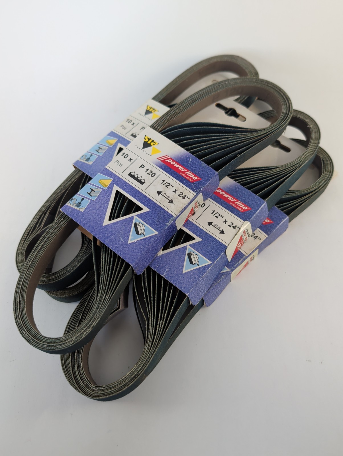 1/2 X 24 Inch Aluminum Oxide Sanding Belts, 50 Pack – SIA Power Line