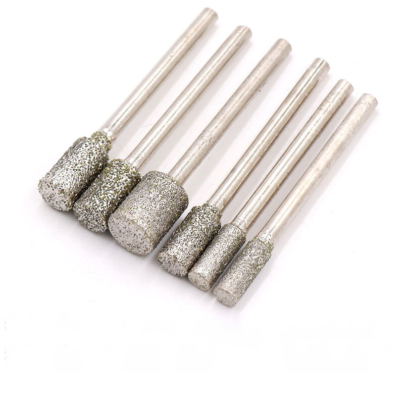 3mm Shank 60 Grit Coarse Cylindrical Diamond Grinding Head Electroplated Grinder