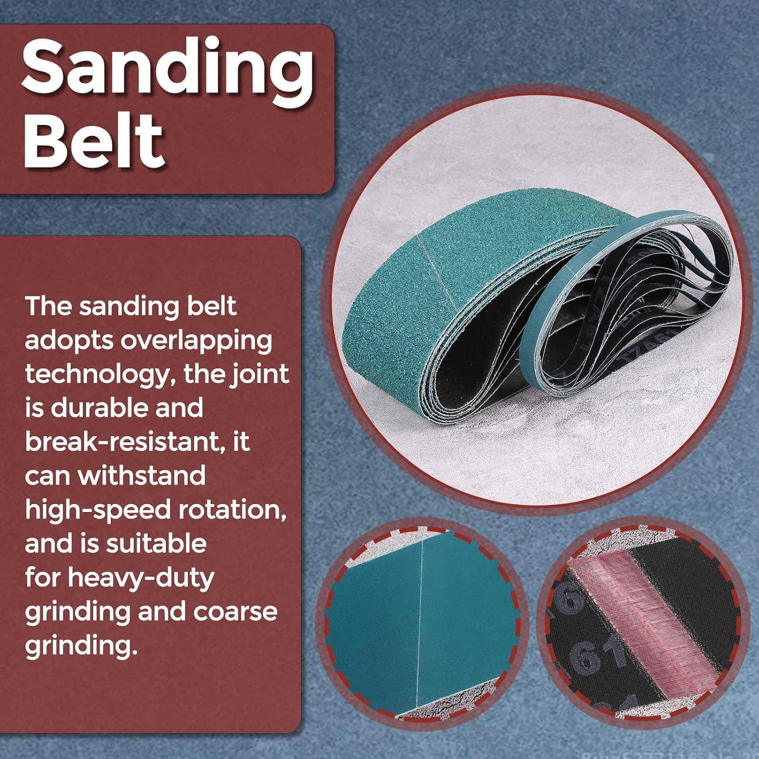 10-Pack Zirconia Sanding Belts 3/8 x 2 Inches – 40 Grit for Precision Grinding