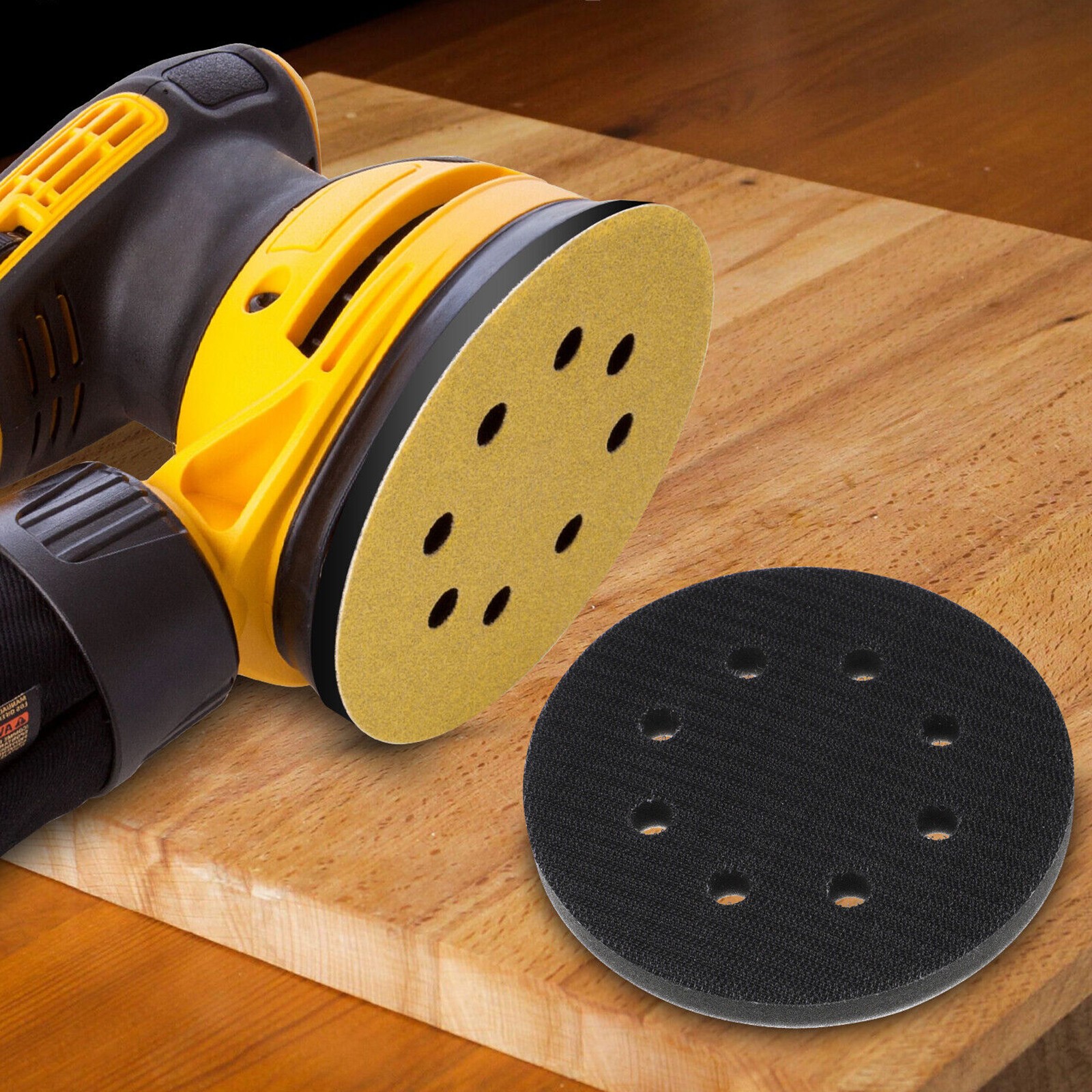 2PCS 5in Sponge Foam Cushion Orbital Sander Interface Buffer Pad Accessories