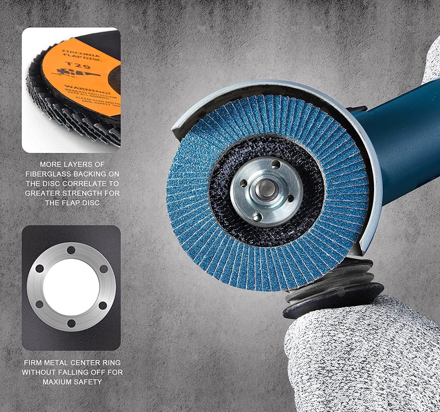 20Pcs 4.5″Flap Discs 40 60 80 120 Grit Grinding Wheel Angle Grinder Sanding Disc