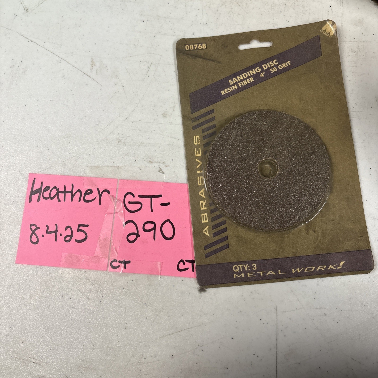 Motormite Resin Fiber Disc 50 Grit Sanding 08768 Sold Individually, Qty. 1