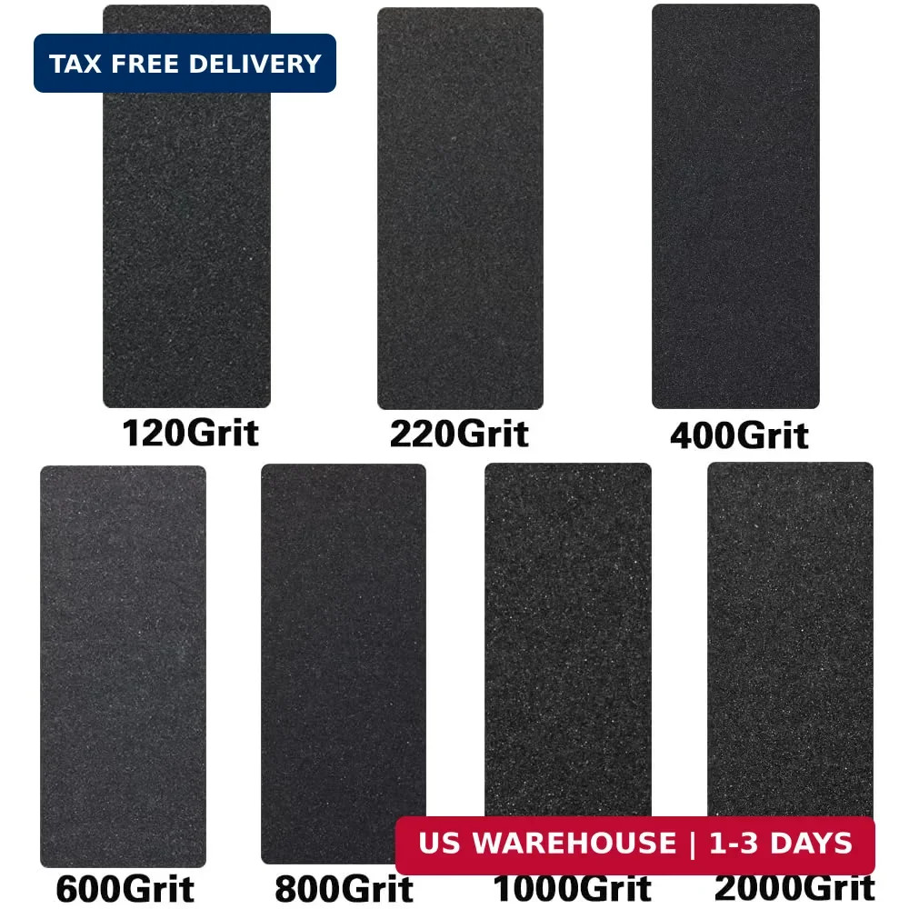 42Pcs Sandpaper Assortment,120/220/400/600/800/1000/2000 Grit, 9 x 3.6 Inch, Wet