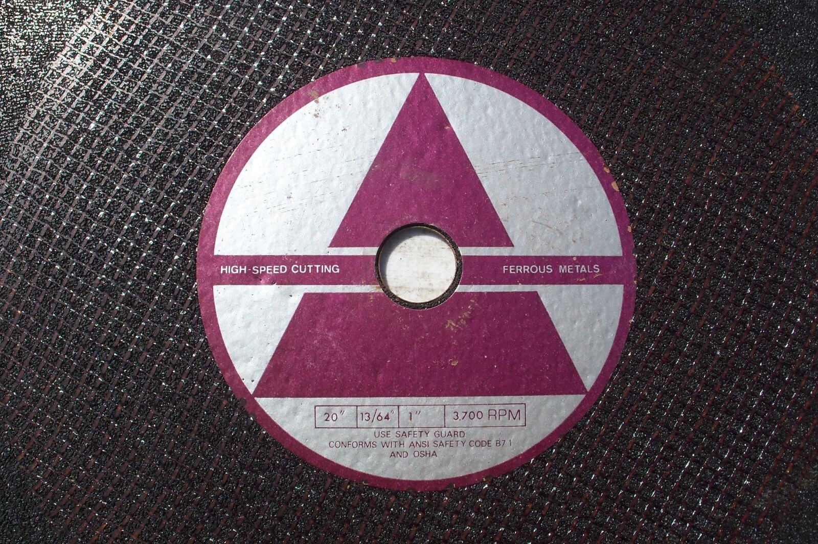 High Speed Non-Ferrous Cutoff Wheel 20″ x 13/64″ x 1″Abrasive Cut Off Wheel
