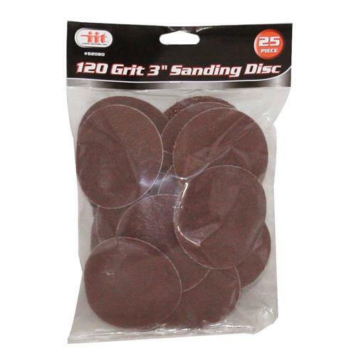 IIT 120 Grit 3″ Sanding Discs Wheels With 3″ Mandrel Roll Lock R Style 82080
