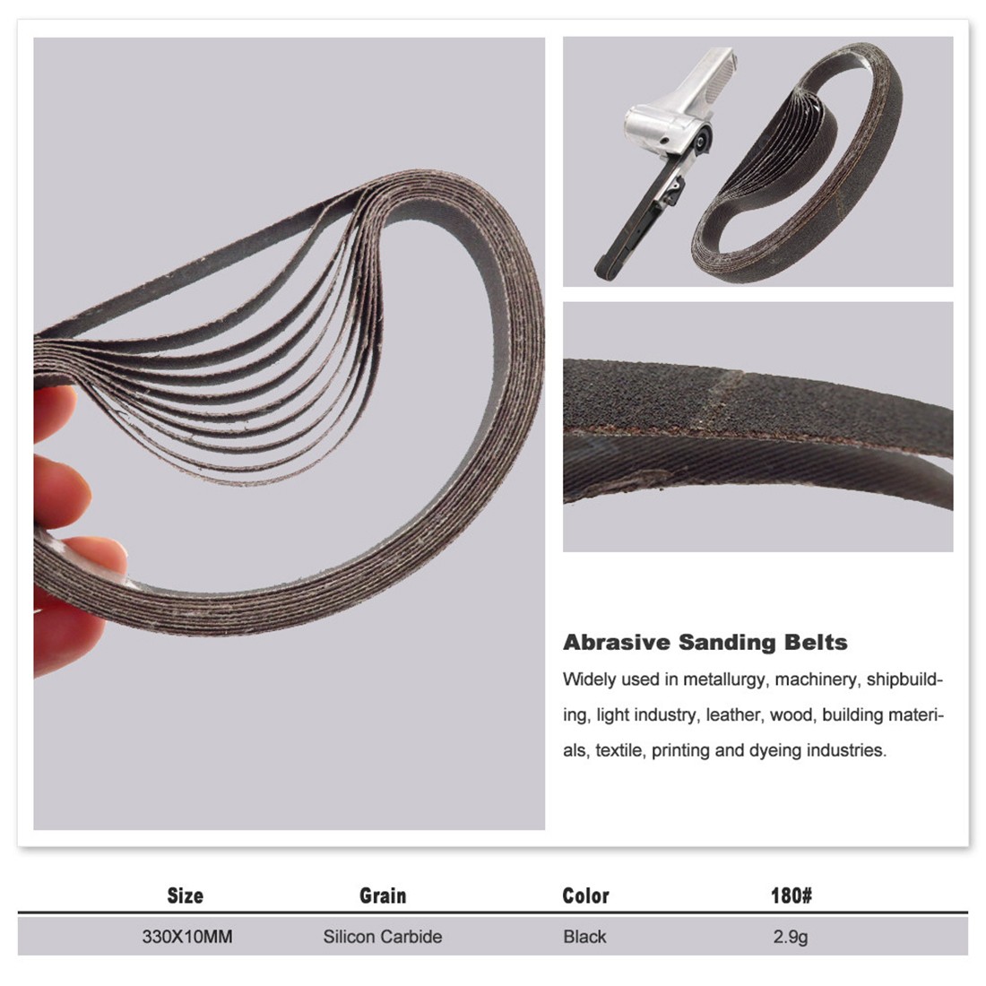 Aluminum Oxide Sanding Belt Sander Belts 13x458mm 10x330mm Sandpaper 60-600 Grit