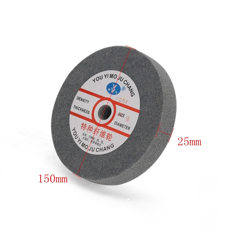 25mm Thick 9P Metal Polishing Wheel Nylon Fiber Buffing Abrasive Disc Tool