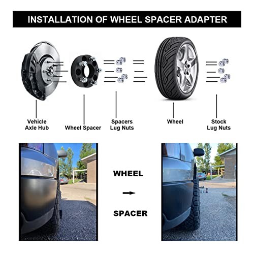 Black Forged 5×110 to 5×112 Wheel Adapters 1 Inch with 12×1.5 To 5×112 Wheel