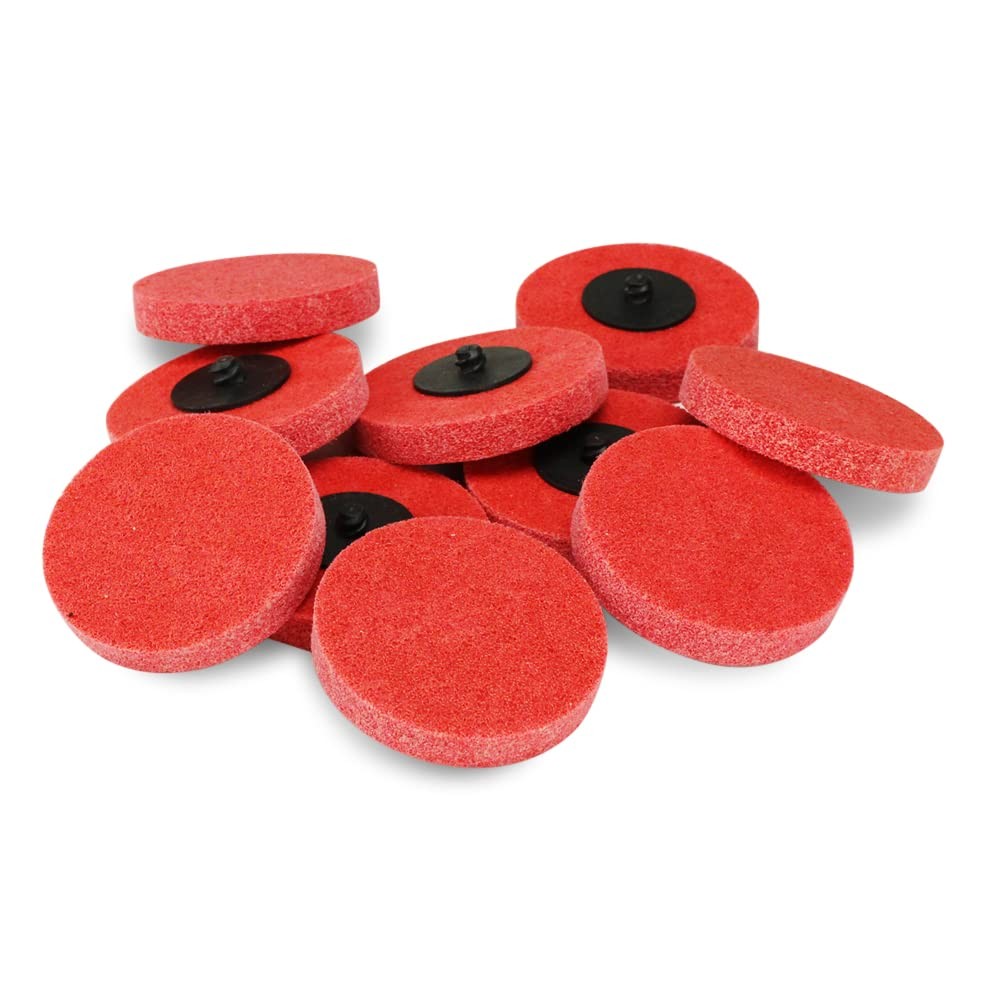 BHA Surface Preparation Quick Change Discs, 3 Inch – 10 Pack (Red (Fine))