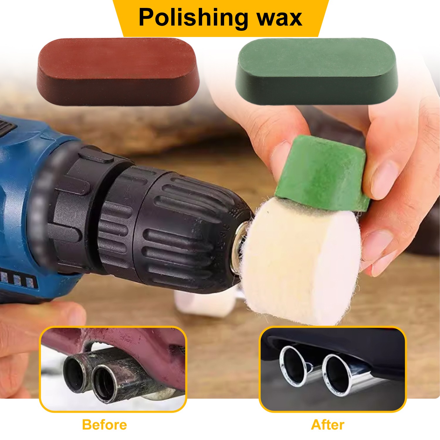 14PC Cotton Buffing Wheel Kit for Drill Rotary Tool Aluminum Metal Polishing Pad