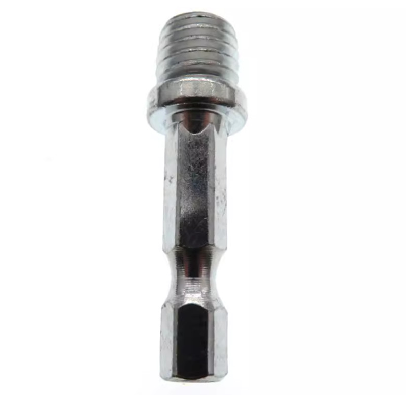 M10 M14 Thread to Power Drill Adapter 1/4″ Hex Shank for Polishing Backing Pads