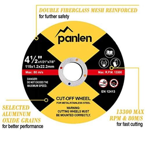 Pack Cut-Off Wheels,4-1/2 Extra Thin Metal & Stainless Steel Cutting Wheel, 50
