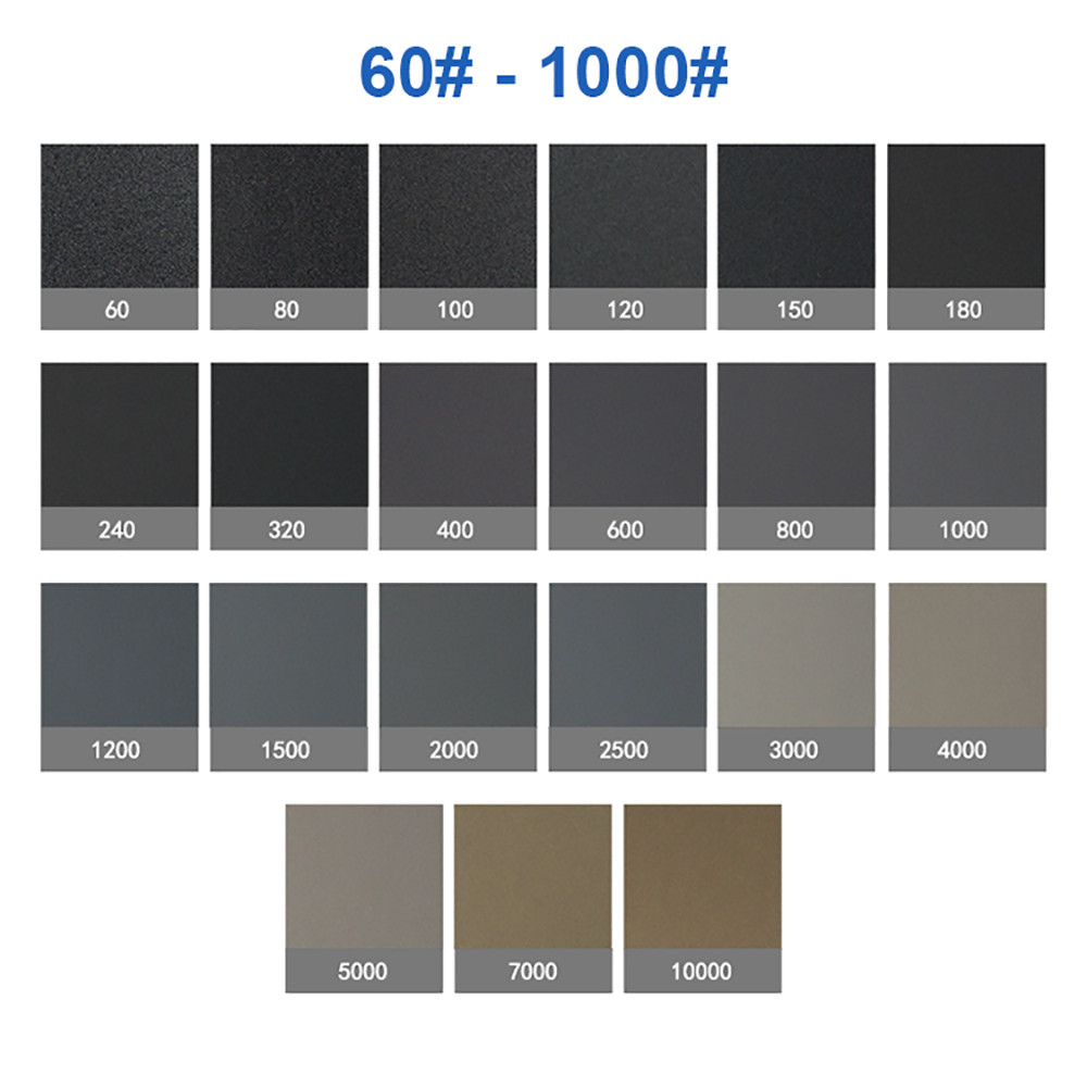 Wet and Dry Sandpaper Sanding Sheets 60-10000 Grit Sand Paper Waterproof Auto