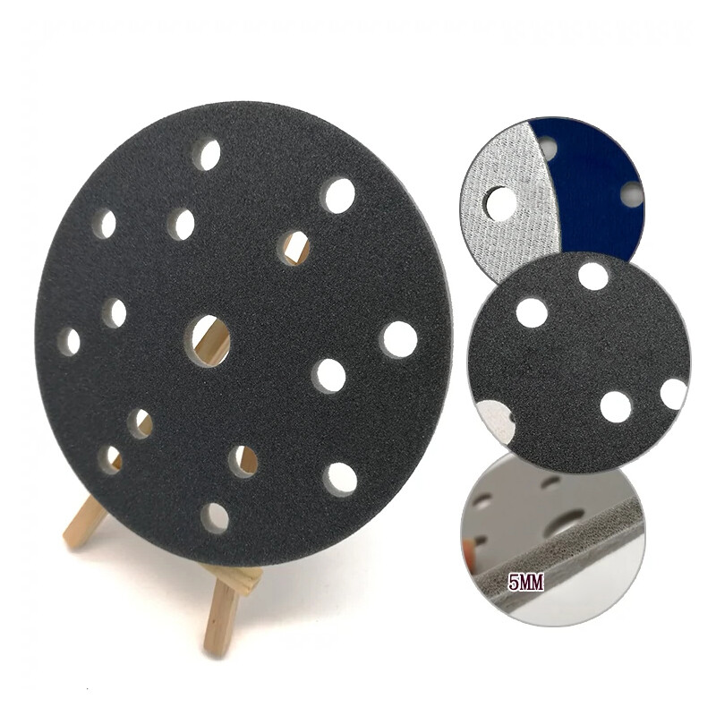 6″ 150mm 15 Hole Wet And Dry Sponge Sandpaper Foam Sanding Disc 300-3000 Grit