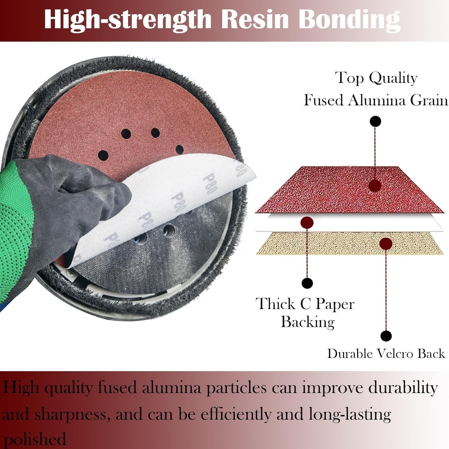 10 Pack 9-Inch 240 Grit Aluminum Oxide Sanding Discs – Hook-and-Loop Convenience
