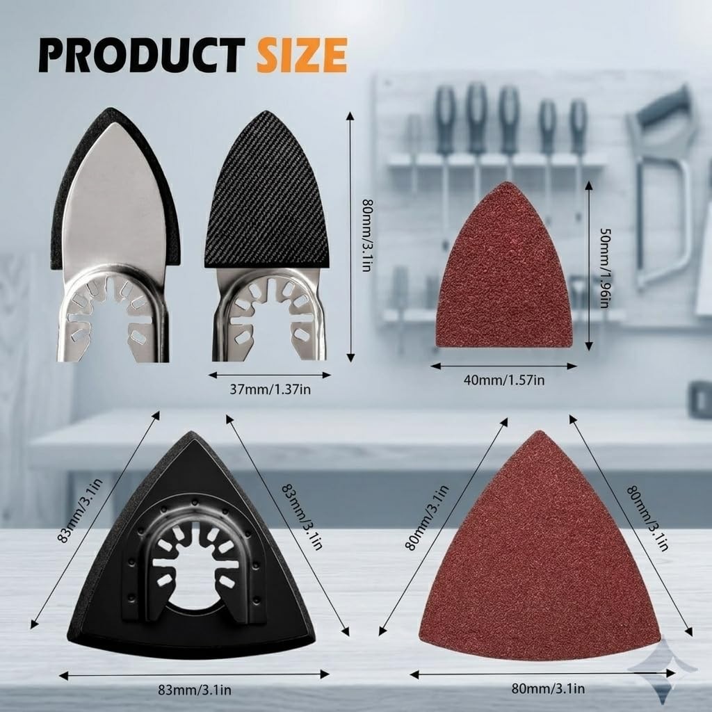 Essential 106-Piece Oscillating Tool Sandpaper Set for Polishing & Finishing