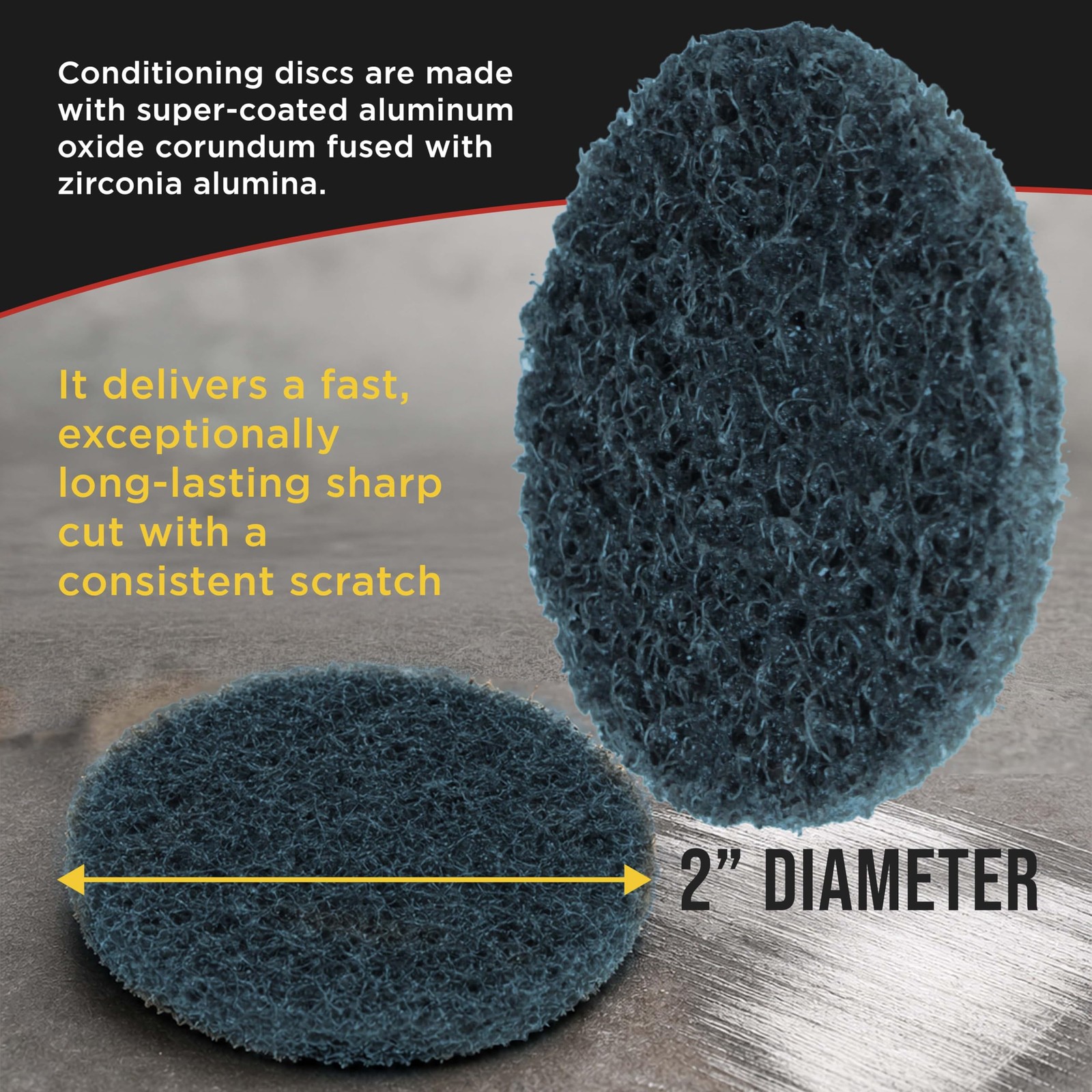 25 PCS 2 Inch Surface Conditioning Discs Blue Fine Sanding Grit RType
