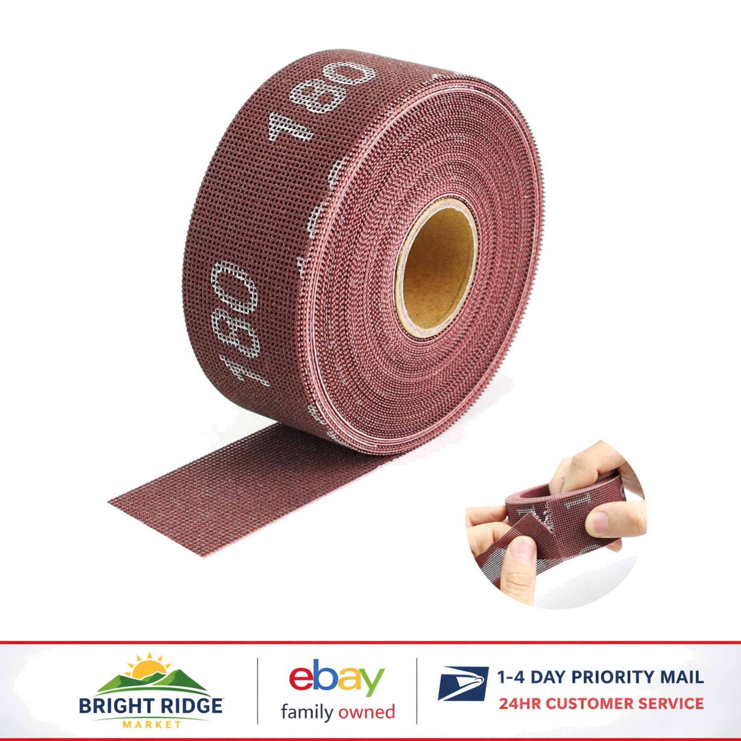 Reusable Open Mesh Sanding Roll 180 Grit, Ideal for Cleaning Copper Tubing