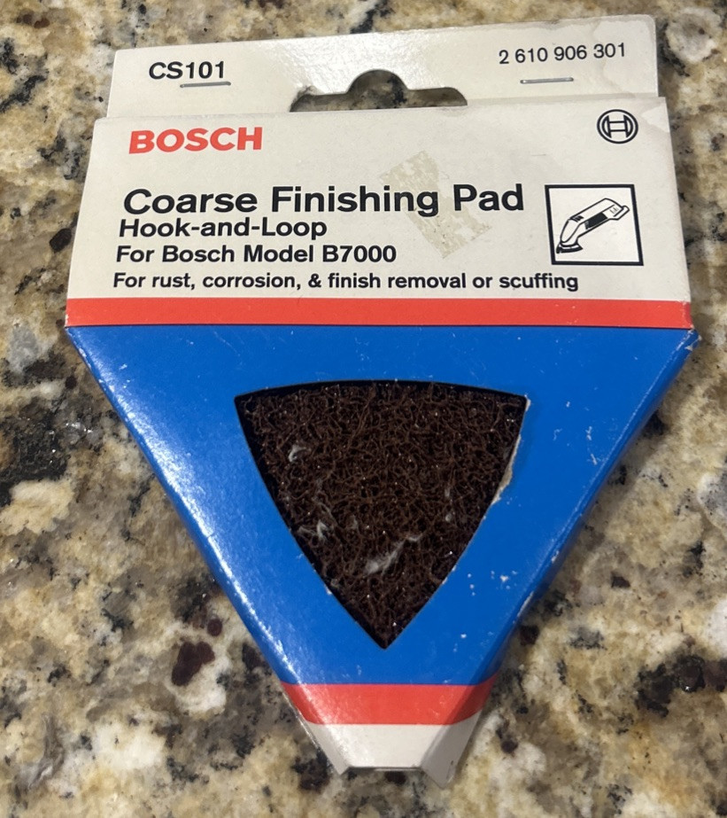 BOSCH CS101 COARSE FINISHING PAD HOOK-and-Loop FOR BOSCH MODEL B7000