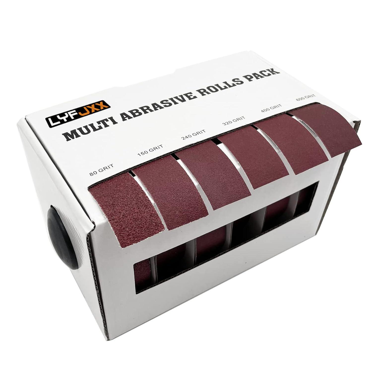 Emery Cloth Sandpaper Roll Aluminum Oxide Coarse To Fine Grit Grinding 6rolls 8m