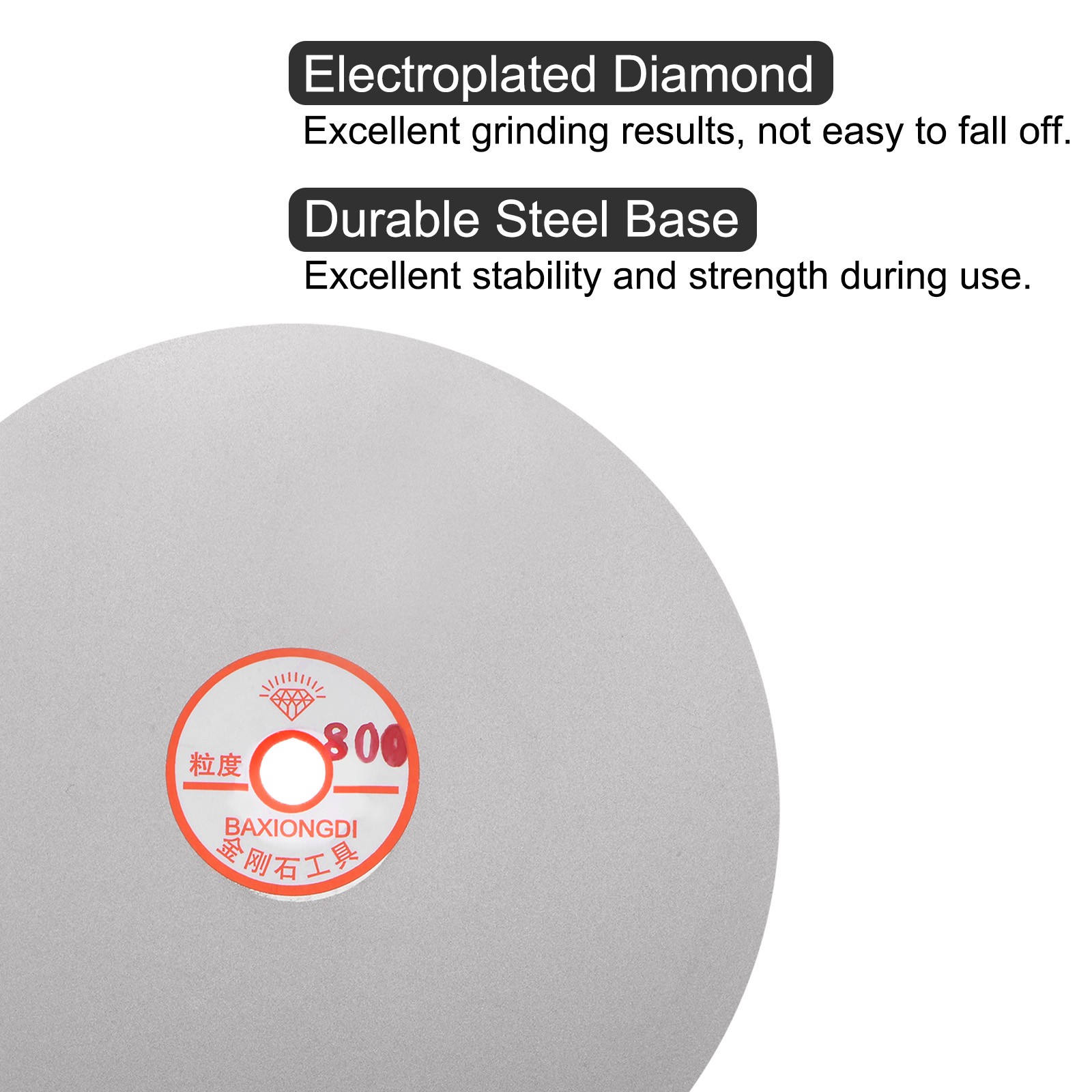 5pcs Diamond Sanding Grinding Disc Set 8″ Grit 80/400/800/1500/3000 1/2″ Arbor