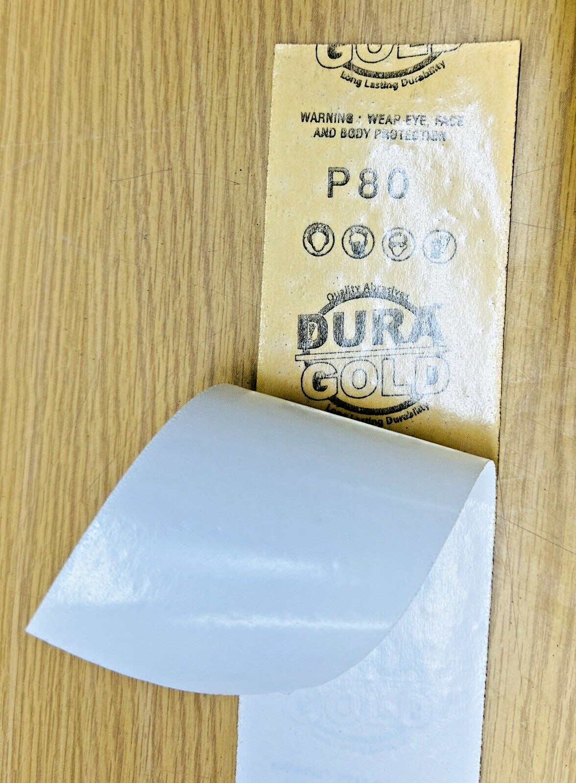 6 boxes of 20, 120 Sheets Dura-Gold 80 Grit Gold Pre-Cut Longboard Sandpaper