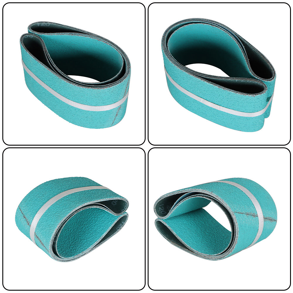 4 X 36 Inch Metal Grinding Zirconia Sanding Belts 40, 80, 120 Grits, 3 PK