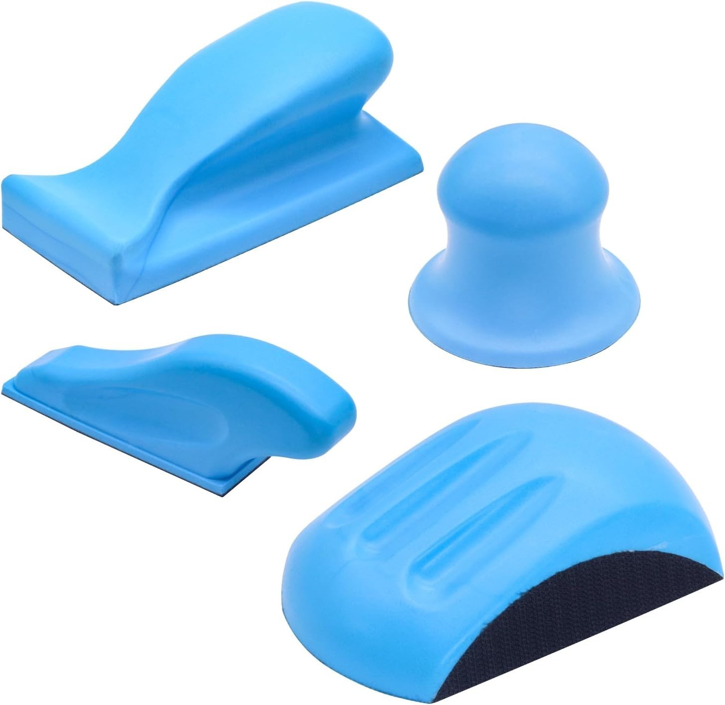 4PCS Hand Sanding Blocks Hook and Loop, 5 Inch Mouse Sanding Block and 5.3″ H…