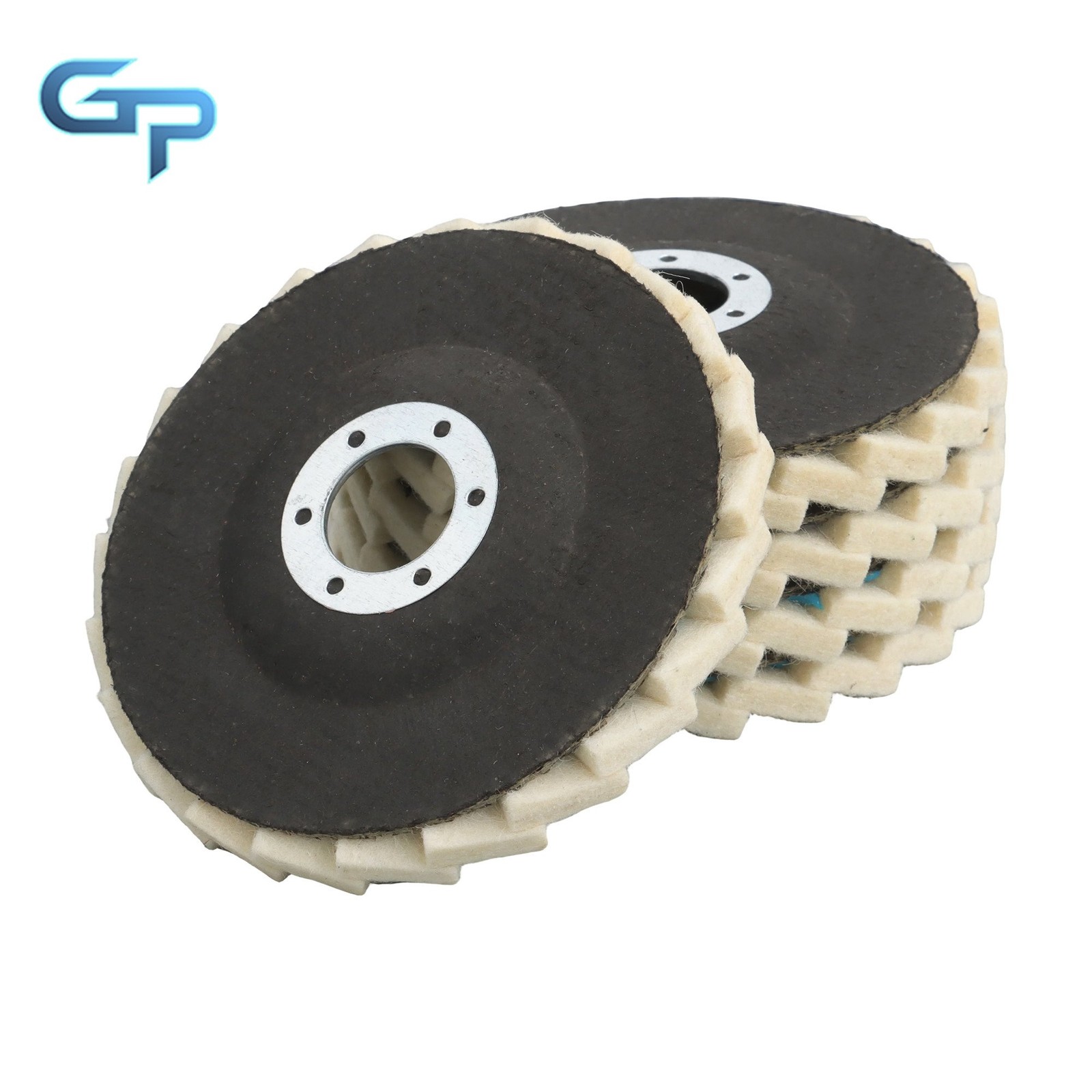 8 Pcs Wool Polishing Wheel Disc Set w/ Buffing Wheel and Compound 4-1/2 X 7/8″