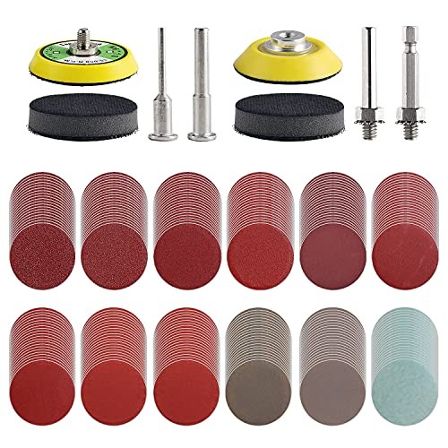 240pcs 2inch Sanding Discs Pad Variety Kit for Drill Grinder Rotary 2in 244Pack