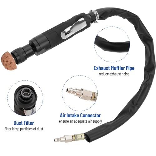 Air Tire Repair Polish Patch Tools, Include 2500rpm Low Speed Air Tire Buffer