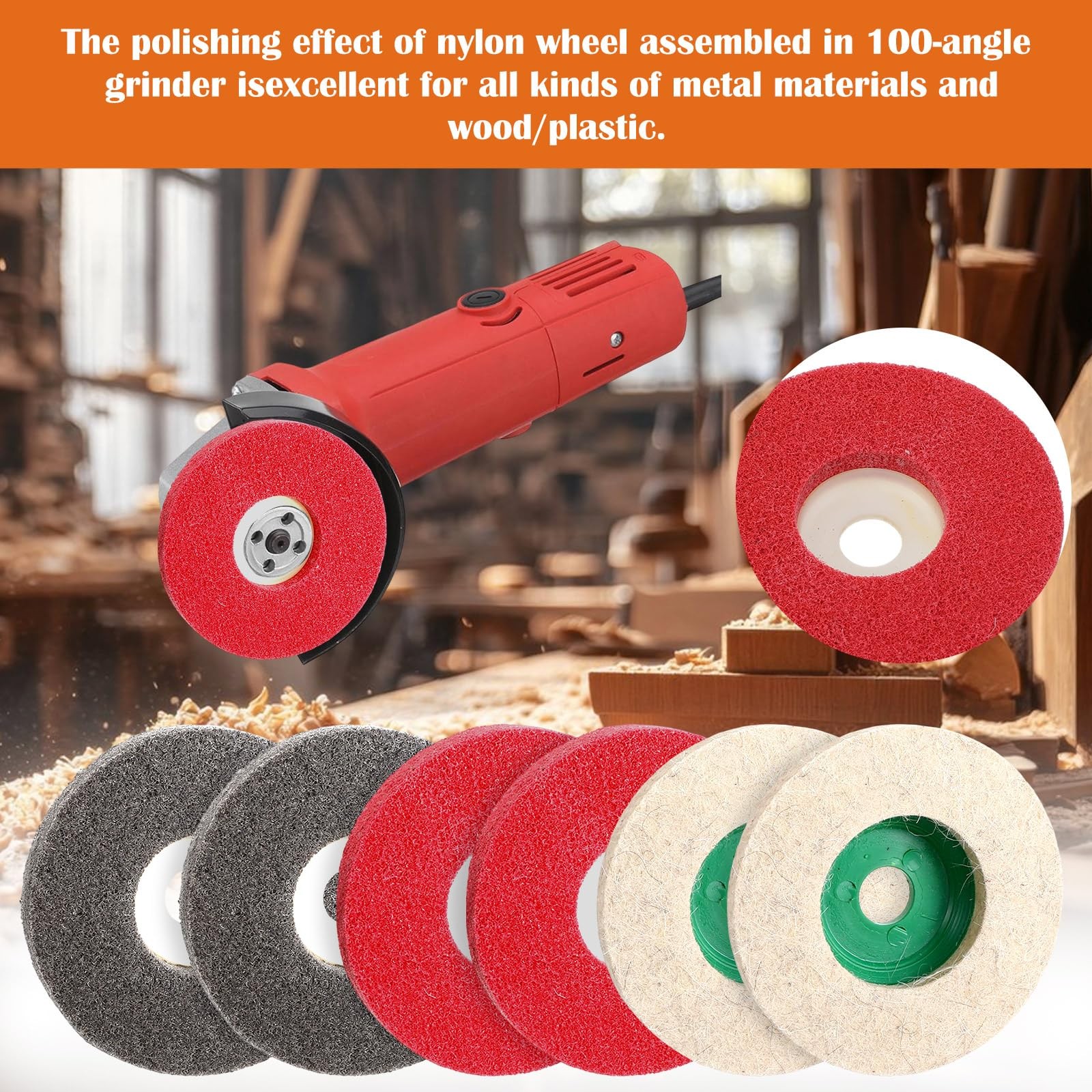 18 Pack 4 Inch Buffering Wheels Polishing Kit with Compound for Angle Grinder…