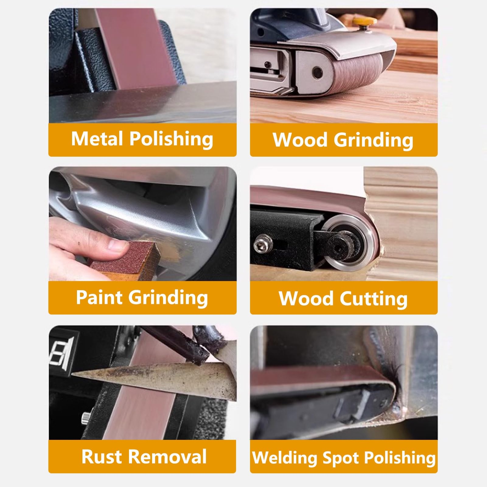 10 Pack 3 x 21 inch Sanding Belts 36 Grit Sanding Paper Aluminum Oxide Abrasi…