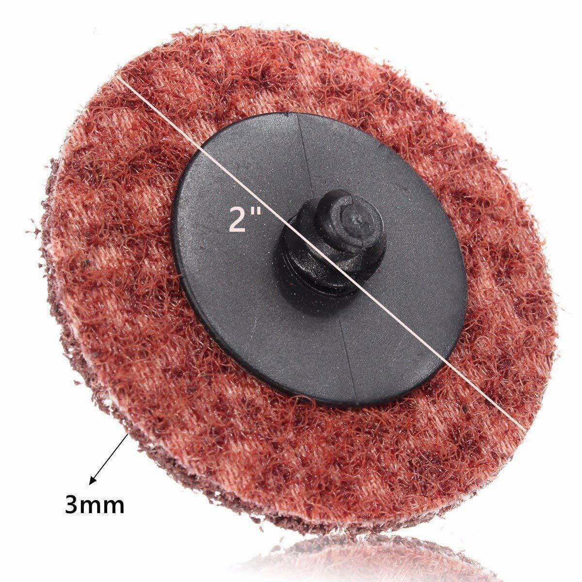 46 PCS 2 inch 50mm Type R Quick Change Discs Die Grinder Sanding Pads Roll Lock