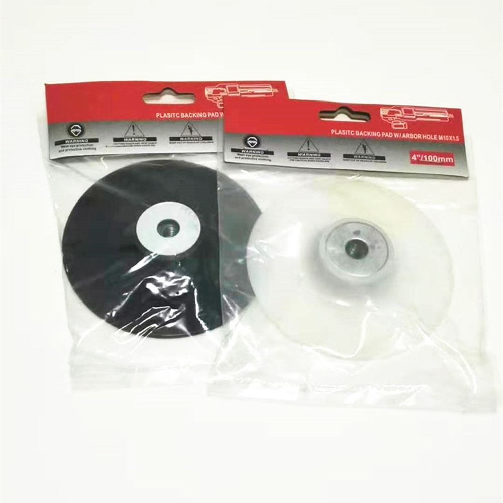 Black/White Plastic+Metal Backing Pad for 4Inch Fibre Discs with Lock Nut