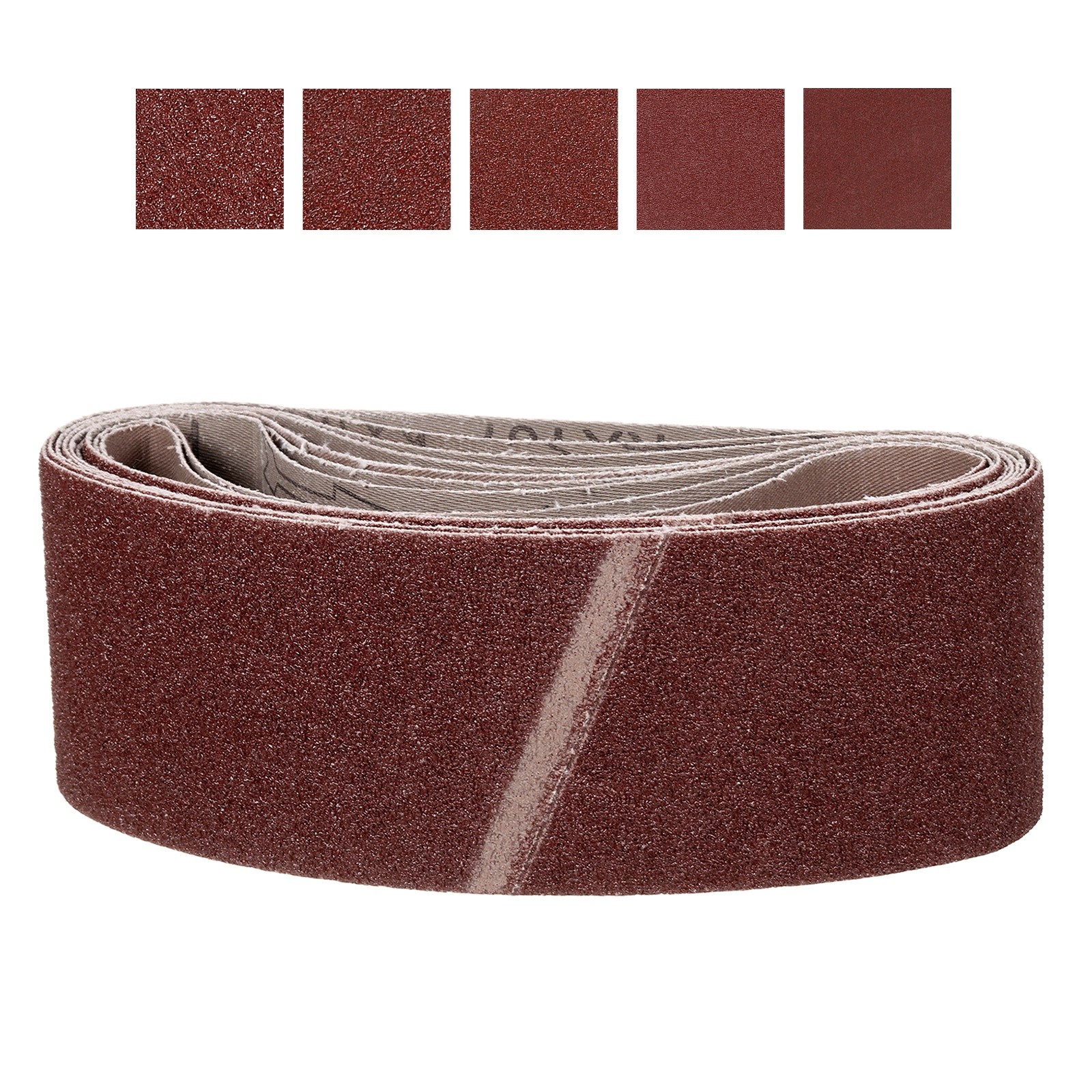 3 x 21 Inch Sanding Belt,10 Pcs 40/60/100/180/320 Grit Knife Sharpener Belts