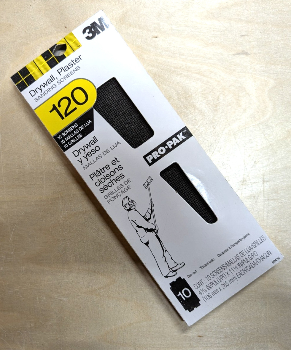 NEW (10-Pk) 3M Drywall Sanding Screen 4-3/16″ x 11-1/4″ 99438