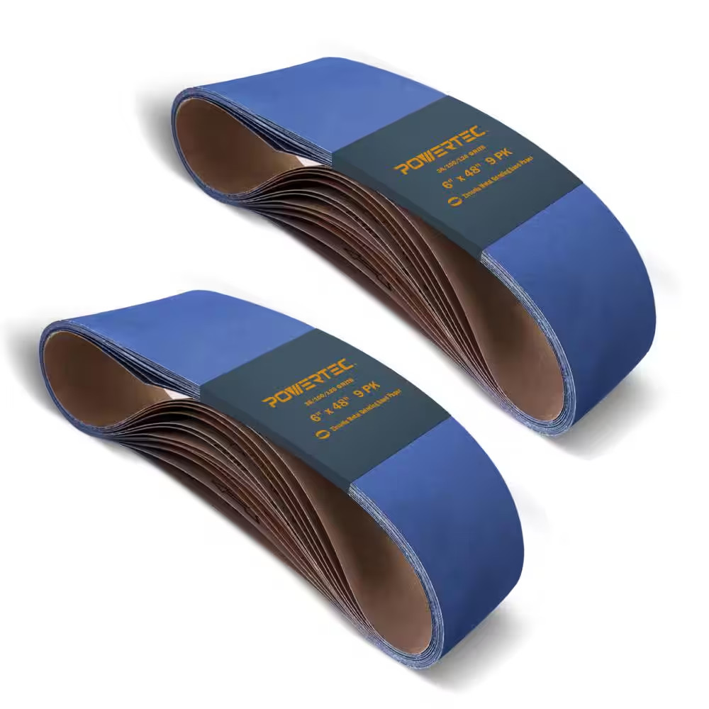 6 In. X 48 In. 36/100/120 Grits, Zirconia Sanding Belts Assortment for Bench San