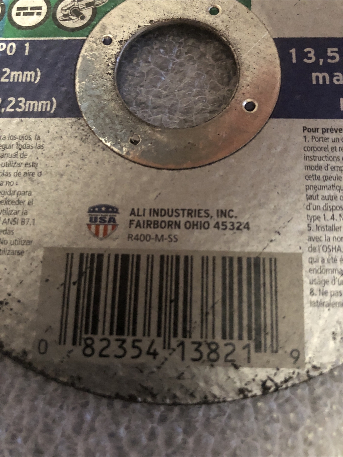 (Lot Of 2) Multipurpose 4.5 X .045 X 7/8 Cut-Off Wheel,No 13821, Ali Industries