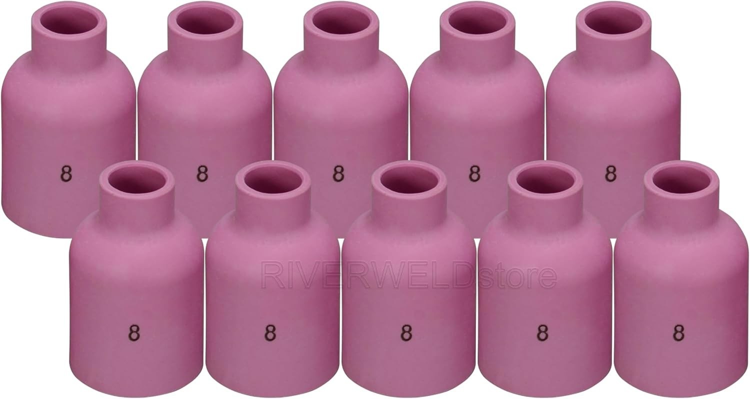 TIG Gas Lens Alumina Nozzle Ceramic Cups Jumbo Large 57N74 8# 1/2″ 10pk